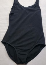 Capezio Classic High-Neck Tank Leotard Black Scoop Front/Back Neckline SZ XLC