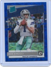 2020 Donruss Optic Rated Rookies Blue Scope Prizm Ben DiNucci Rookie RC