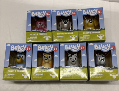 Bluey & Friends * NIB * Bingo Muffin Socks Coco Chloe Lucky 7 FIGURES *READ* B87