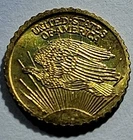 Gold Mini/Miniature Saint Gaudens Coin Charm Eagle Liberty Token 0.5g Used