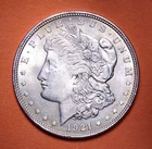 1921-P Morgan Silver Dollar - AU/BU - Free Shipping - #1