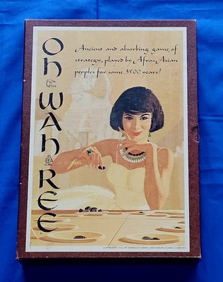 Vintage 1962 Oh Wah Ree 3M Bookshelf Board Game COMPLETE Strategy Mancala Gamble