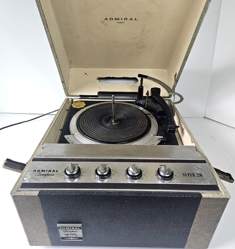 Vtg Admiral Super 20 Turntable Stereophonic Phonograph Record Model RC6E9K-18P - Afbeelding 3 van 21