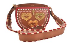 Authentic BALLY Vintage Leather Shoulder Cross Body Bag Purse Brown AA378