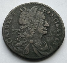 1682 Charles II Irish Half Penny Coin
