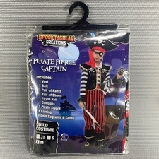 Spooktacular Creations Pirate Fierce Captain Child's Halloween Costume Size Med