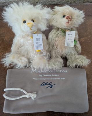 Charlie Bears Minimo 2er Set Egg Nog 379/1000 & Apple Pie 30/1000 mit Etikett