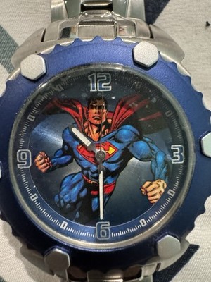 Fossil Superman Limited Edition Watch Mens Silver Blue LI-2053 DC Comics 0004/2k