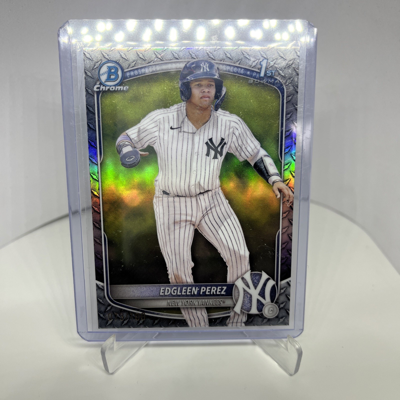 2025 Bowman Edgleen Perez 1st Chrome Steel Metal Refractor /100