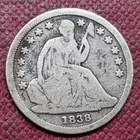 1838 Seated Liberty Dime 10c Nicely Circulated #94361