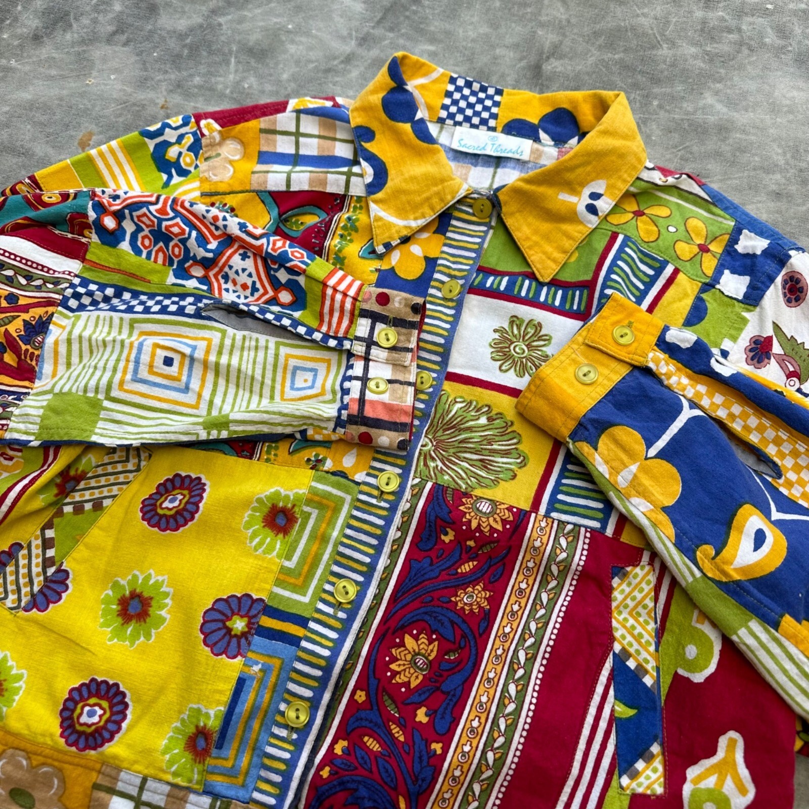 Vintage Sacred Threads Unique Patchwork Lightweig… - image 4