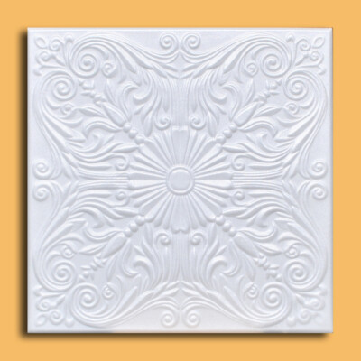 Ceiling Tiles, Glue Up, DIY, MODERN Decorative Styrofoam, ASTANA 20'' x 20'' White