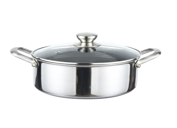 Cheffinger Edelstahl Wabenstruktur Kochtopf Induktion Ø28Cm Topf Pfanne-image