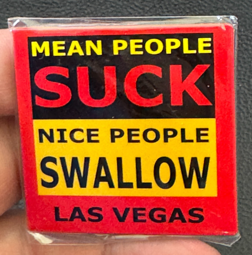 Las Vegas Mean People Suck Souvenir Refrigerador Refrigerador Imán 2" NUEVO/SELLADO - Imagen 1 de 2