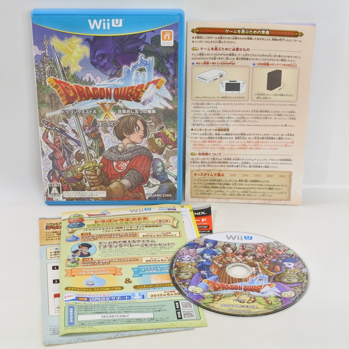 DRAGON QUEST X For ONLINE Wii U NIintendo For JP System 6015 | eBay