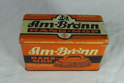 Blechdosen-Rarität- Am-Bronn Hand-Mop Nr. 12 Malsch und Ambronn