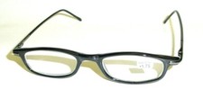 Vintage 90's Small Rectangle Half Frame Reading Glasses 1.25 Black 