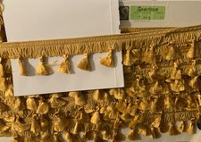 9m Gold. Tassels-Fringe 50mm (2??) Embroidered Edging/Trim
