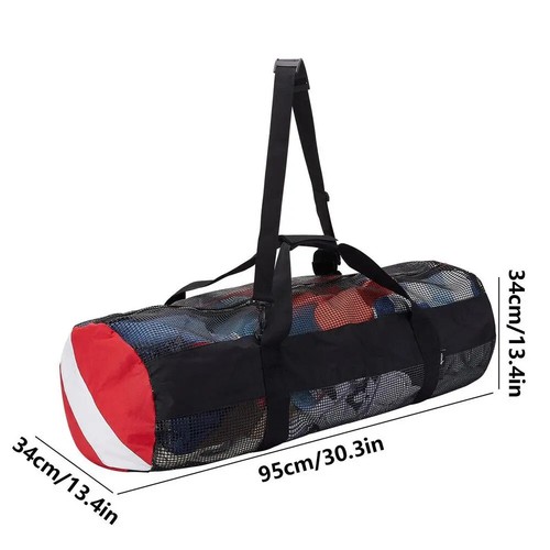 Mesh Dive Bag, Scuba Diving Gear Storage Bag with Zipper, Foldable Beach Bags - Picture 8 of 20