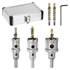 5pcs Carbide Hole Saw Kit 7/8" 1-1/8" 1-3/8" TCT Cutter Drill Bits