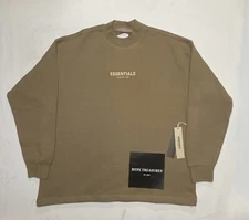 BRAND NEW FEAR OF GOD ESSENTIALS RELAXED CREWNECK OAK XXS-LARGE - HYPETREASURES