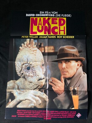 Original deutsches Videothekenposter Filmposter Poster Peter Weller Naked Lunch