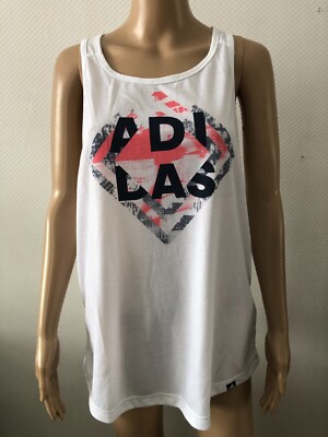   Adidas Women's Fitness Training TT Tank Top AI6158 White Size XS - L NEW