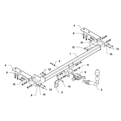 Westfalia Gancio Di Traino Rimovibile – Per Peugeot 308 SW (05/14-02/18), 308 Hatchback (09/13-06/21), Citroen C4 Picasso (06/13-10/20), Omologazione CE, Portata 1750 Kg