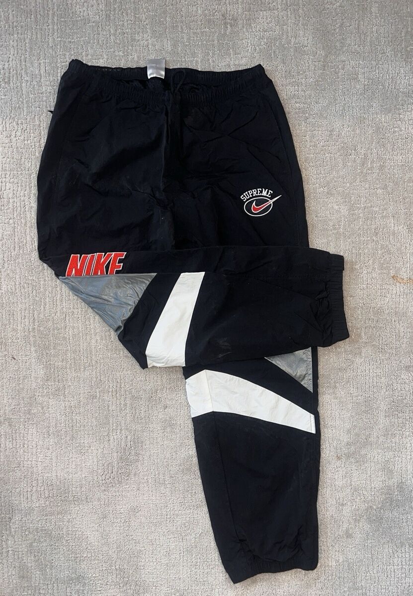 Supreme X Nike Black Reflective Warm Up Track Pants Medium Supreme X Nike Black Reflective Warm Up Track Pants Medium