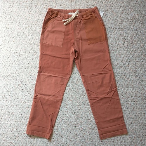 Anthropologie Hei Hei Pull On Pants S Brown Cotton Lyocel Drawstring Elastic New