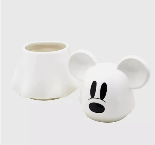Disney Mickey Mouse Sculpted Ceramic Ghost Candy Bowl W/ Lid New. Halloween ๐ - Picture 3 of 3