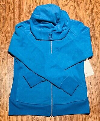 NEW Women Lululemon Scuba Full Zip Hoodie Heathered Poolside Size 8