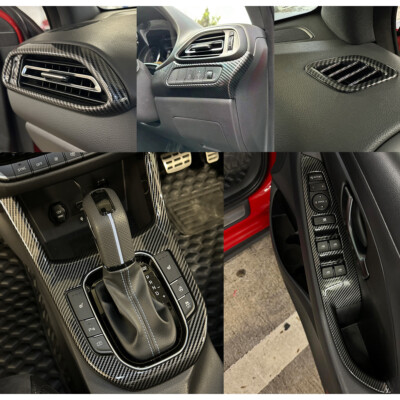 Carbon Fiber ABS Interior Molding Cover Trim Decor for Hyundai