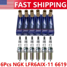6Pcs NGK LFR6AIX-11 6619 IRIDIUM IX Resistor Spark Plug For Lexus Mercedes-Benz