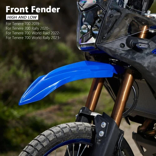 High & Low Front Fender Mudguard Cover For Yamaha Tenere 700 World Raid/Rally - Imagen 3 de 17