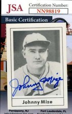 Johnny Mize Cards, Rookie Card and Autographed Memorabilia Guide 23