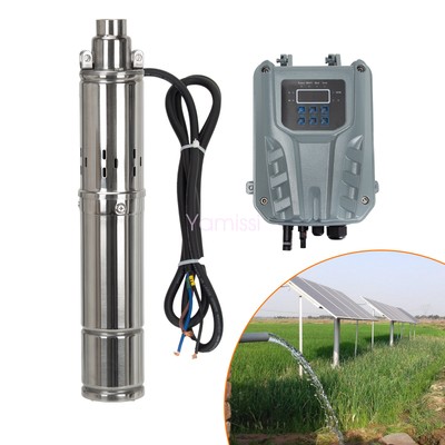 3'' Solar Pump Submersible Pump Bore DC 24V Deep Well Pump + MPPT Controller NEW