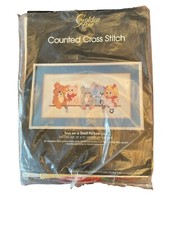 Vintage 1985 Golden Bee "Toys on a Shel Picture" Counted Cross Stitch 60206