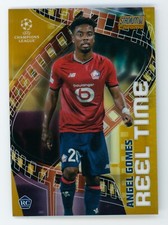 2021-22 Angel Gomes Topps Stadium Club Chrome Reel Time Gold Rookie Card 21/50. rookie card picture