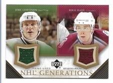 Jere Lehtinen & Riku Hahl 2005-06 Upper Deck NHL Generations Dual Jersey Patch