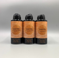 Bath  Body Works Men's Collection Canyon Body Spray 3.7 Oz S/3 910N1