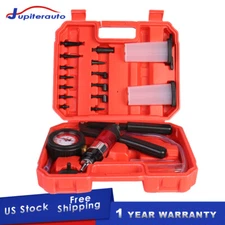 21PCS Hand-Held DIY Vacuum and Pressure Pump Tester Kit Brake Bleeder Kit