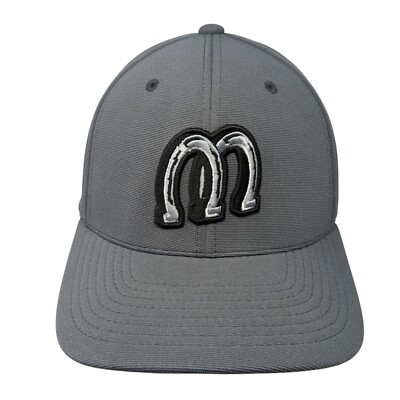 Billings Mustangs Fitted Hat Gray 7 3/8-8 Performance Pacific Headwear