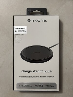 Morphie Charge Stream Pad + Wireless Charge Pad Black Brand New In Box