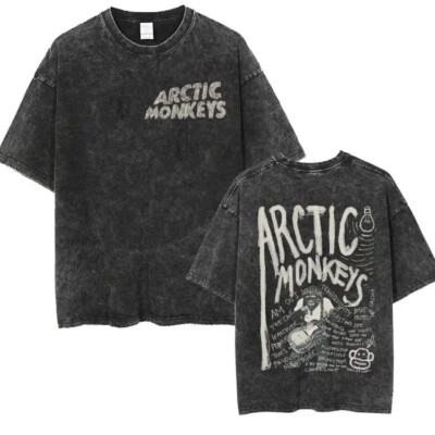 Arctic Monkeys Retro Graphic Tee – Vintage Washed, Oversized Music