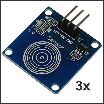 MMTRADE 3x Digitaler Kapazitiver Touch Sensor TTP223B für Arduino Raspberry Pi
