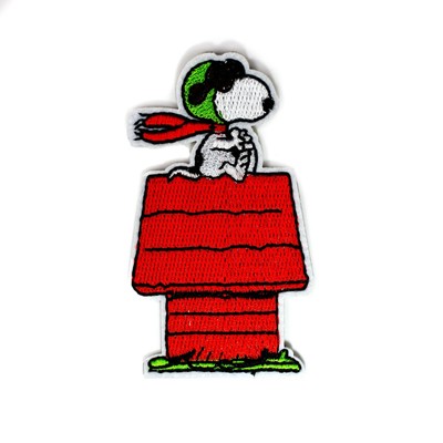 snoopy pilot patches dog peanuts patch iron 5x3 embroidery
