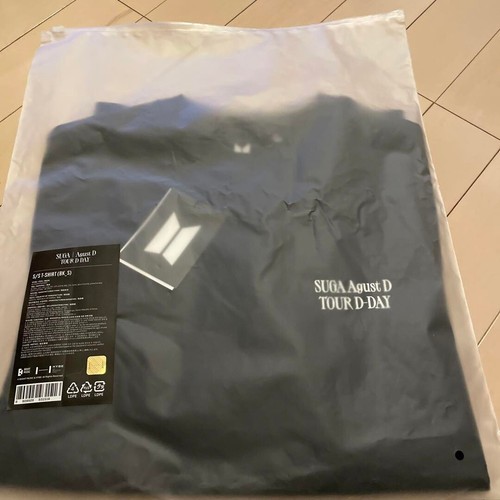 BTS SUGA Agust D offizielles D-DAY Tour T-Shirt Größe S (US XS) schwarz neu mit Etikett