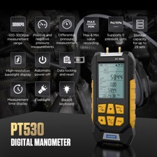 Digitales Differenzdruck-Manometer – Messbereich ±206,8 KPa, Mit 12 Einstellbaren Einheiten & LED-Hintergrundbeleuchtung, Für Gasdruck Und Industrielle Anwendungen