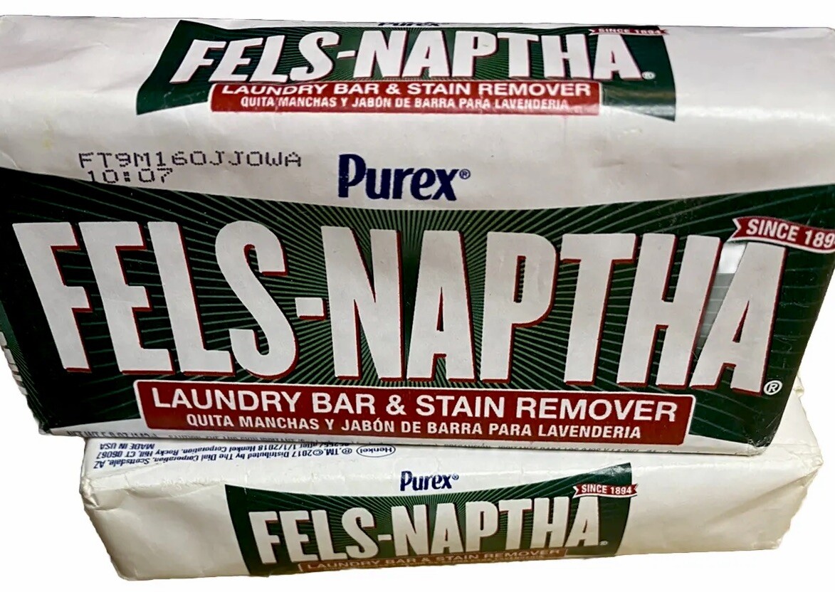 Pyrex FelsNaptha Two 5oz Bars Of Laundry Bar & Stain Remover Since